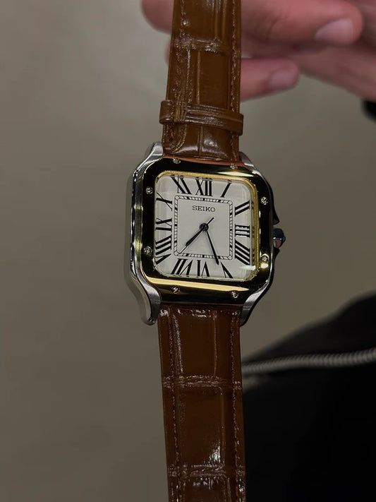 Golden Oak Leather Strap