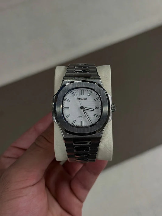 Pearl White Silver Dial